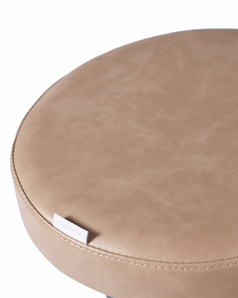 Rund Blush - Tabouret de coiffure rose - Base étoile chromée