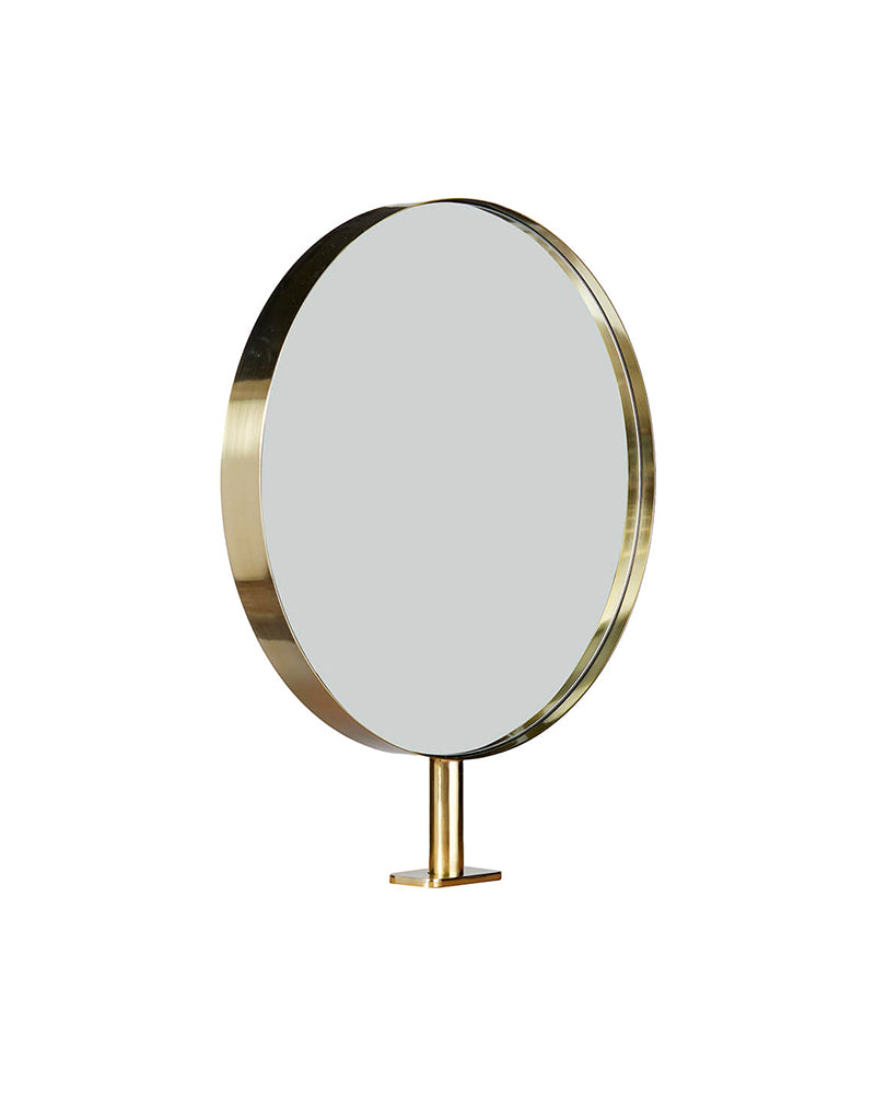 Halo - Brass salon mirror - Double-sided - ø80