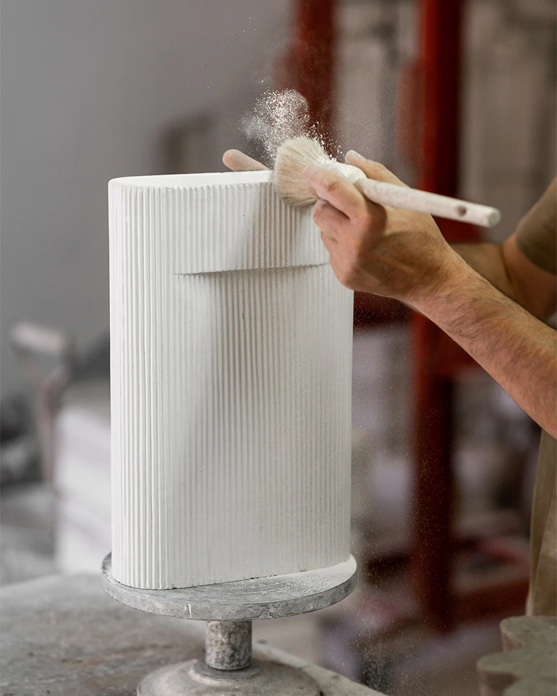 Ridge - Beige flower vase 48.5cm