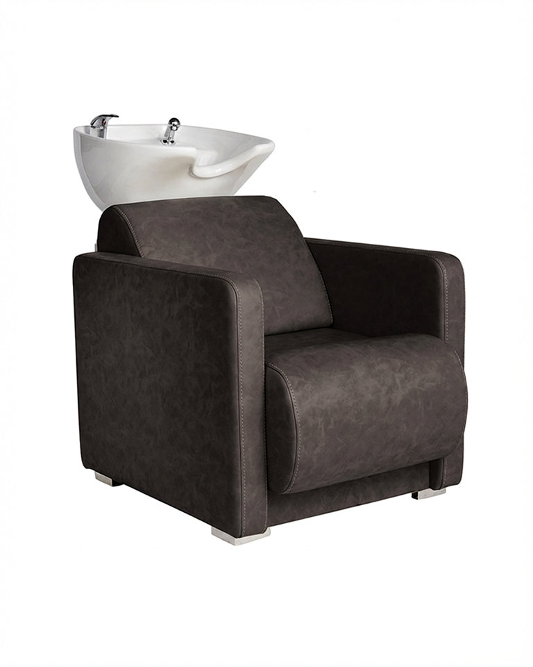 Club Texture black - Black washing unit with white basin