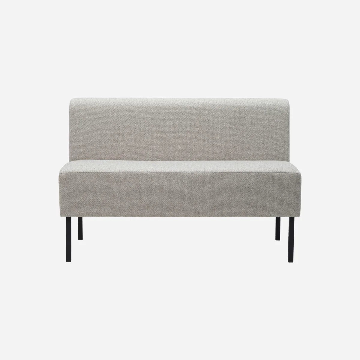 2-seater - Gray waiting sofa - Black frame