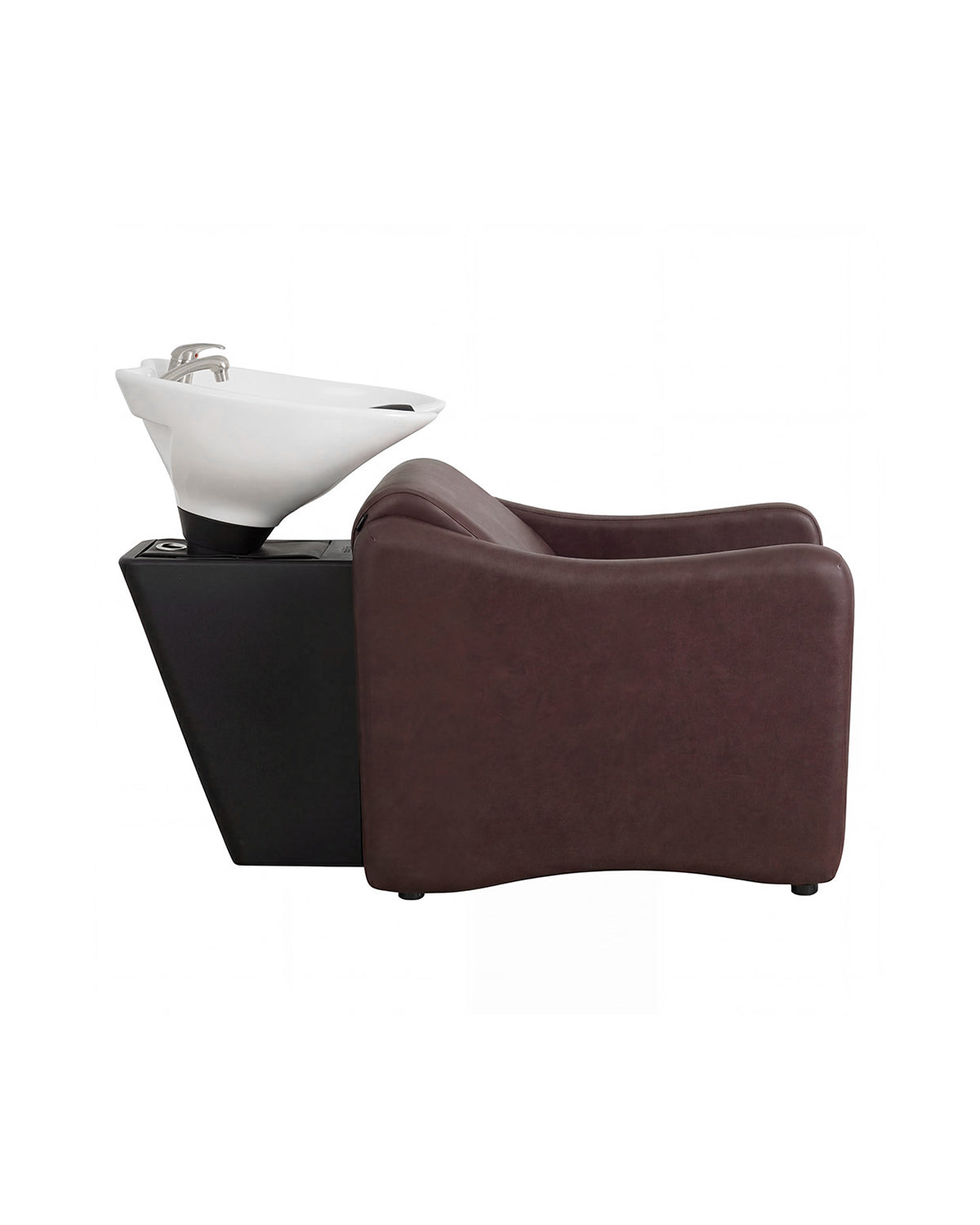 Ava Merlot - Bruine wasunit met chromen mengkraan