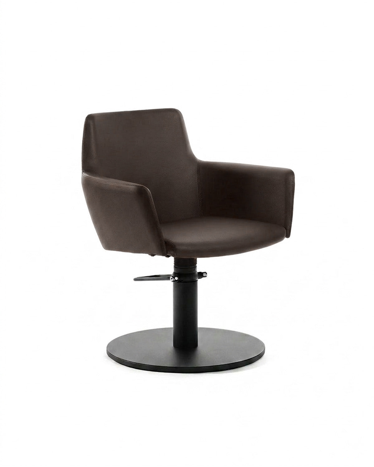 Greiner 38 - Fauteuil de coupe brun avec base ronde noire
