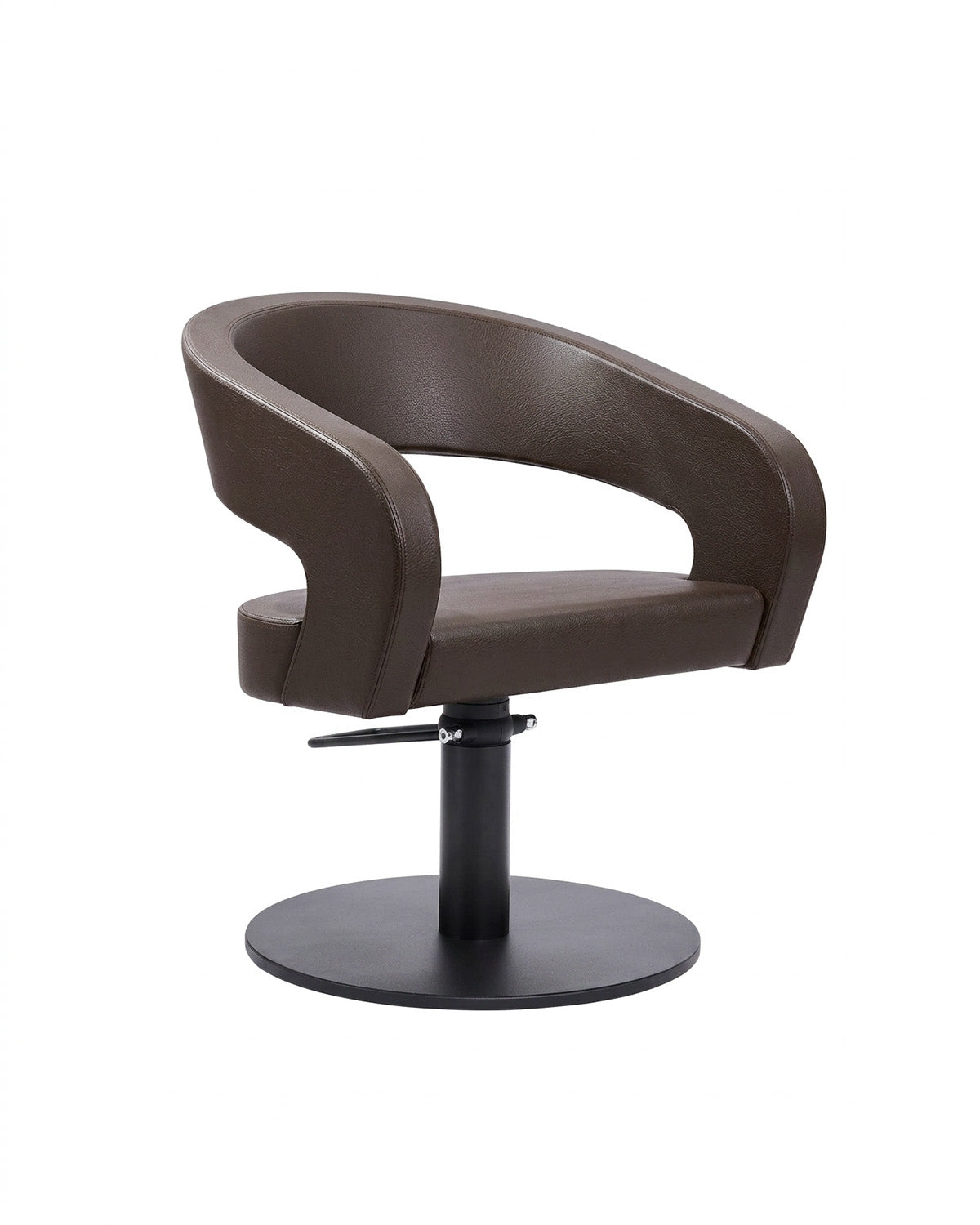 Greiner 50 - Fauteuil de coupe brun avec base ronde noire