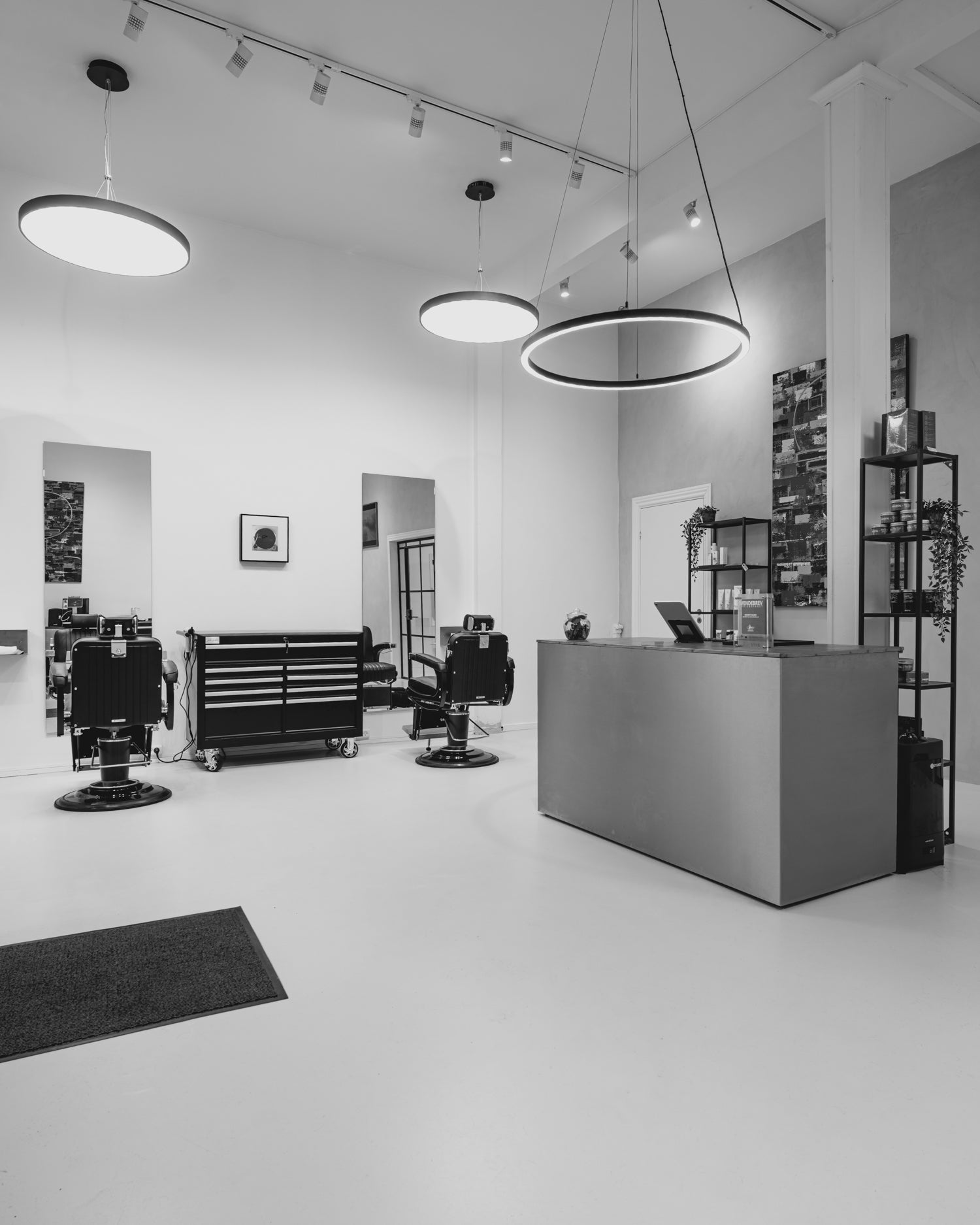 Sun LED - Black round hairdresser light - ø80cm