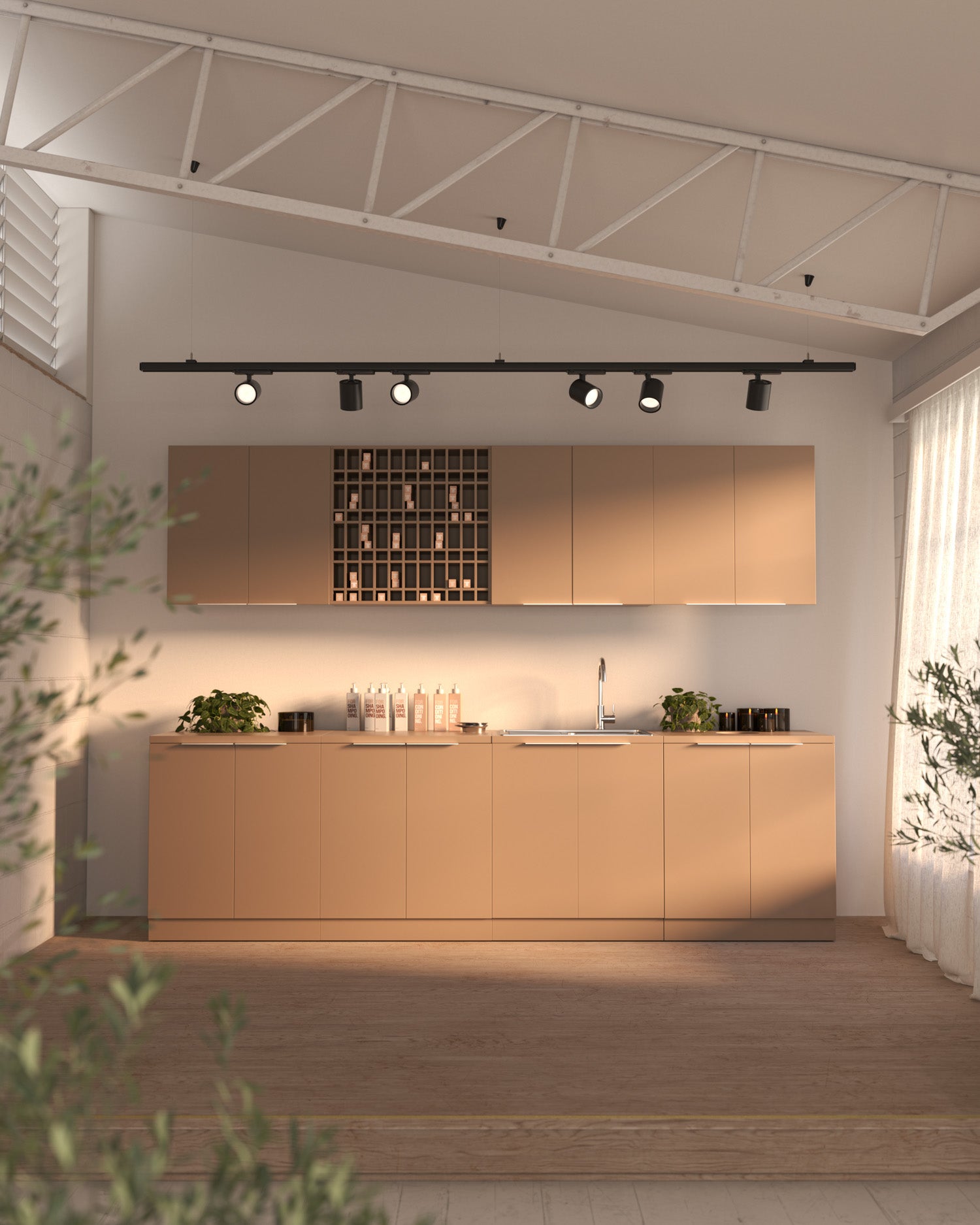 Colorbar cabinet - Beige wash cabinet - Cappuccino