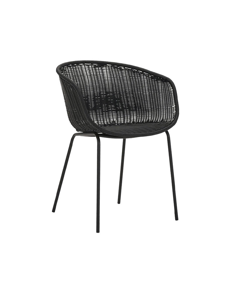 Hapur - Black shell chair - black legs