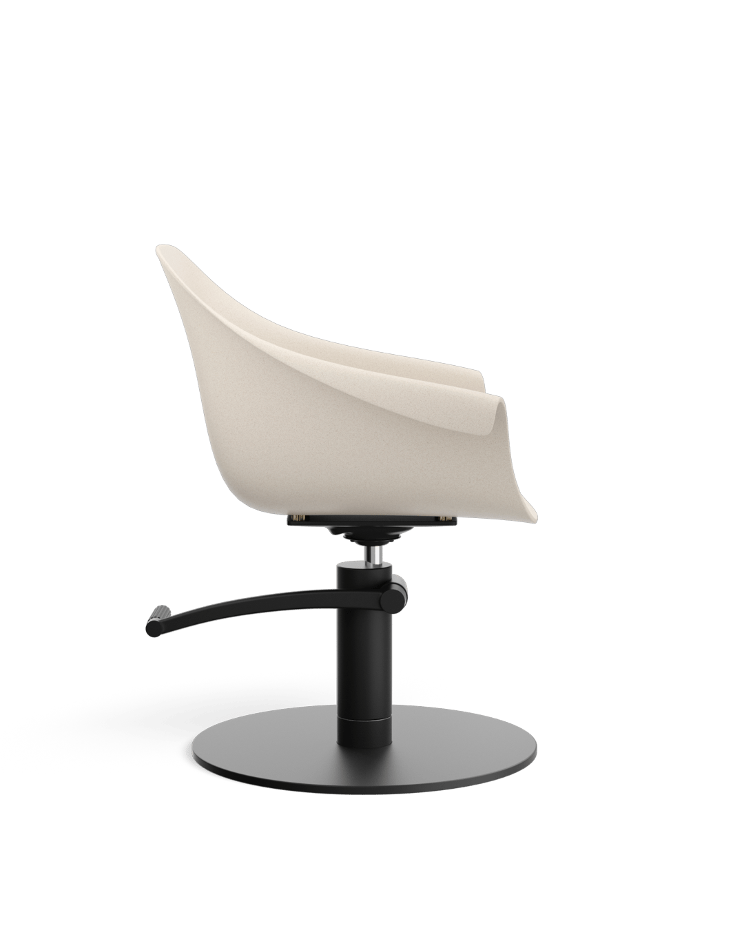 Eco - Beige hairdresser's chair - Black plate base